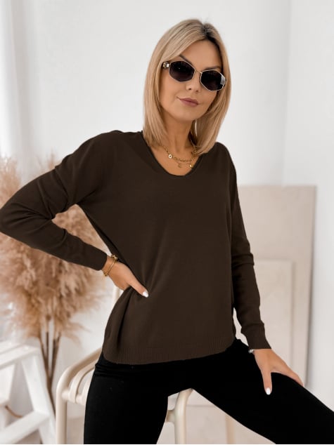 SWETER ARTEMIS CIEMNOBRĄZOWY