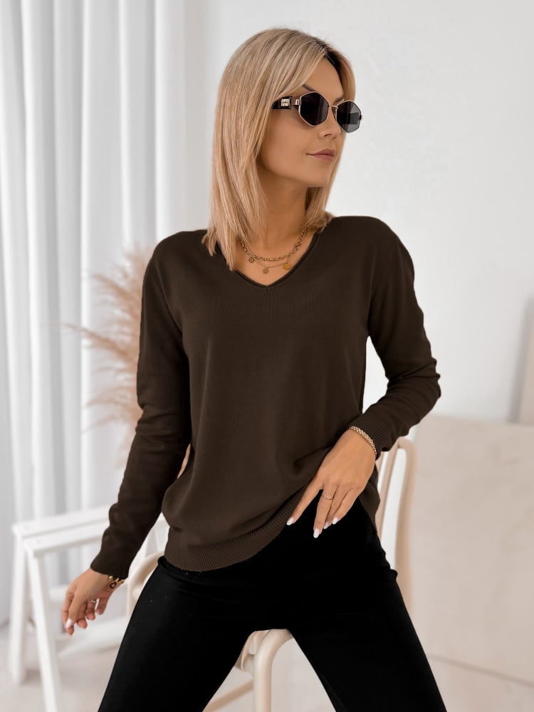 SWETER ARTEMIS CIEMNOBRĄZOWY