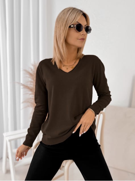 SWETER ARTEMIS CIEMNOBRĄZOWY