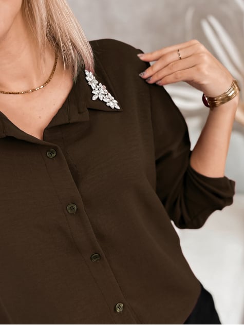 KOSZULA NEVITA BRĄZOWA