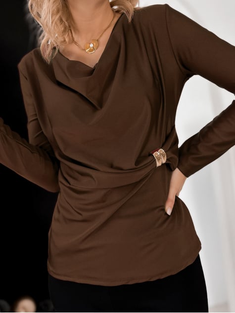 BLUZKA ALBANE JASNOBRĄZOWA