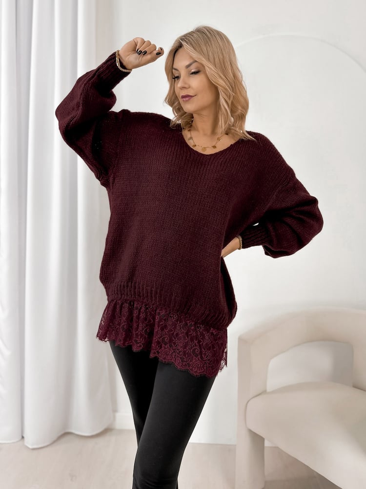 SWETER SUCRE BORDOWY
