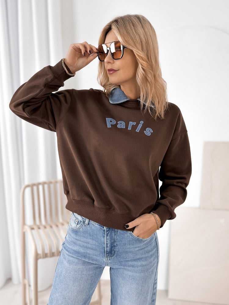 BLUZA BISBEE BRĄZOWA