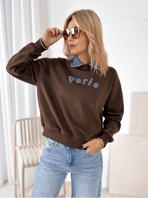 BLUZA BISBEE BRĄZOWA