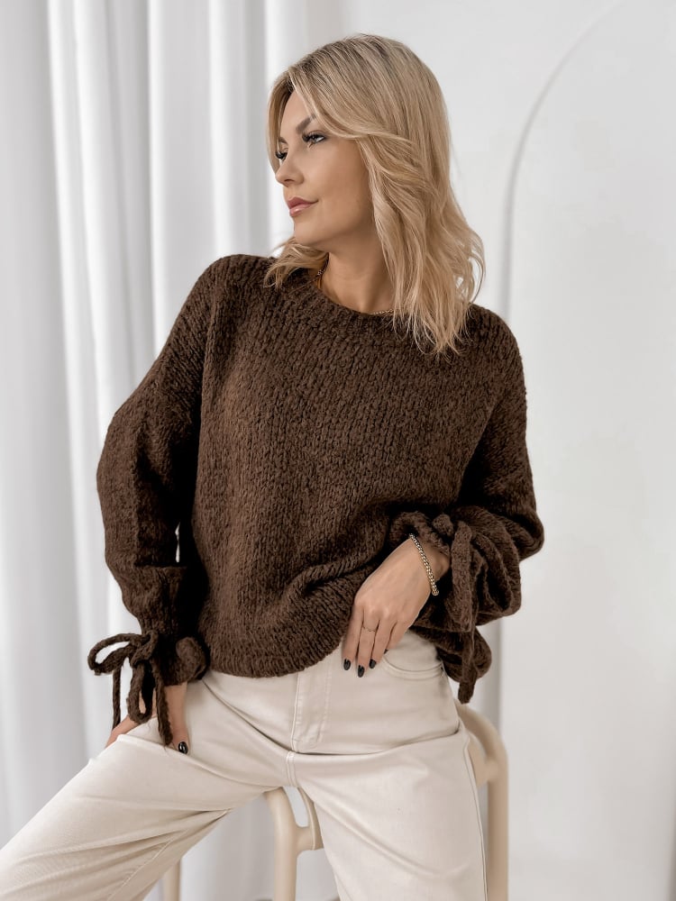 SWETER HAFJELL BRĄZOWY