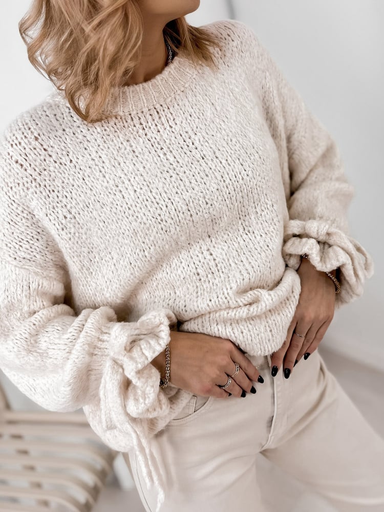 SWETER HAFJELL BEŻOWY