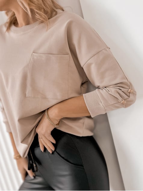 BLUZKA BAQUERA CIEMNOBEŻOWA