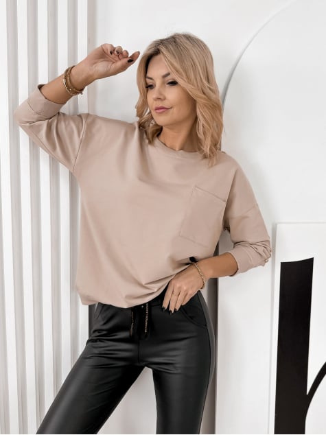 BLUZKA BAQUERA CIEMNOBEŻOWA