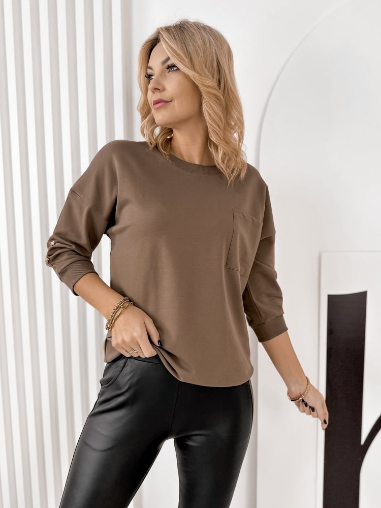 BLUZKA BAQUERA BRĄZOWA