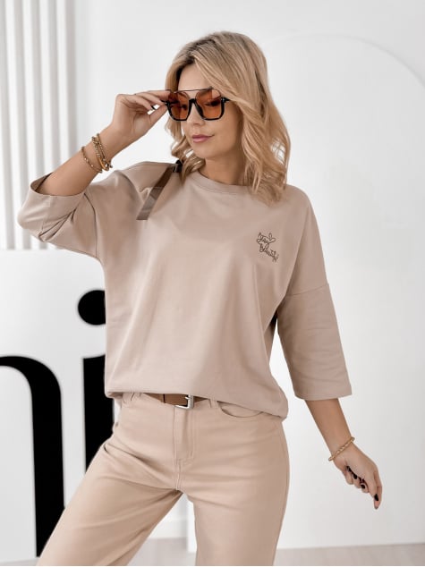 BLUZKA MURREN BEŻOWA