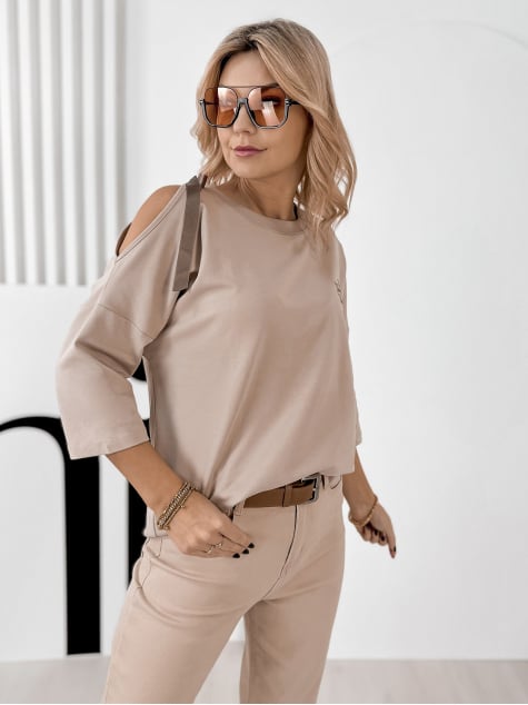 BLUZKA MURREN BEŻOWA
