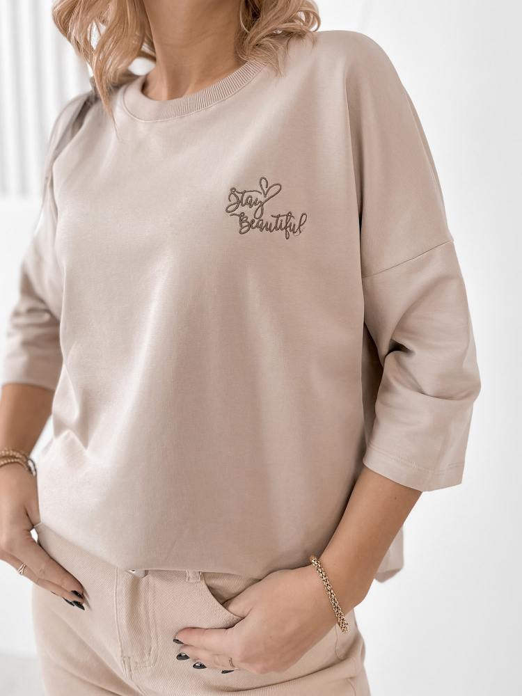 BLUZKA MURREN BEŻOWA