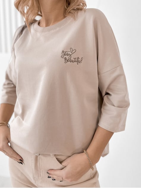 BLUZKA MURREN BEŻOWA