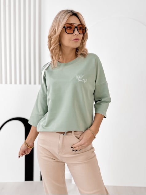 BLUZKA MURREN PISTACJOWY