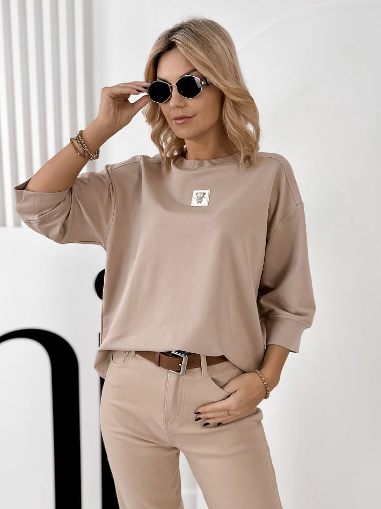 BLUZKA MIRVARI CIEMNOBEŻOWA