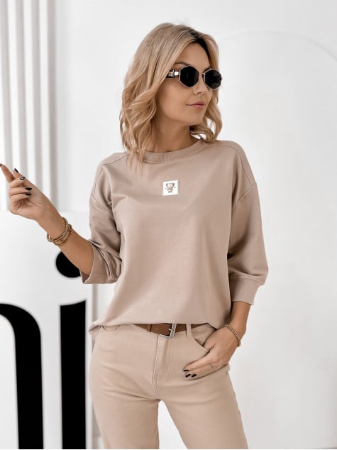 BLUZKA MIRVARI CIEMNOBEŻOWA