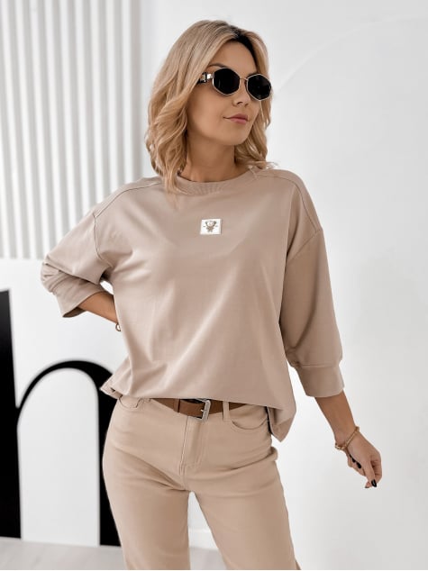 BLUZKA MIRVARI CIEMNOBEŻOWA