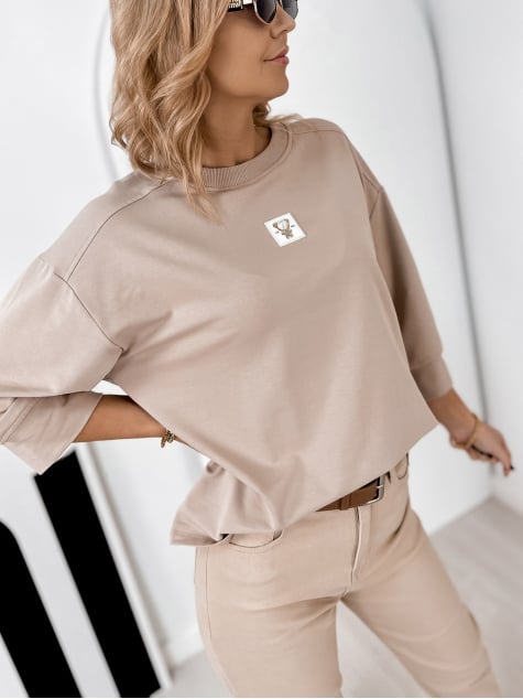 BLUZKA MIRVARI CIEMNOBEŻOWA