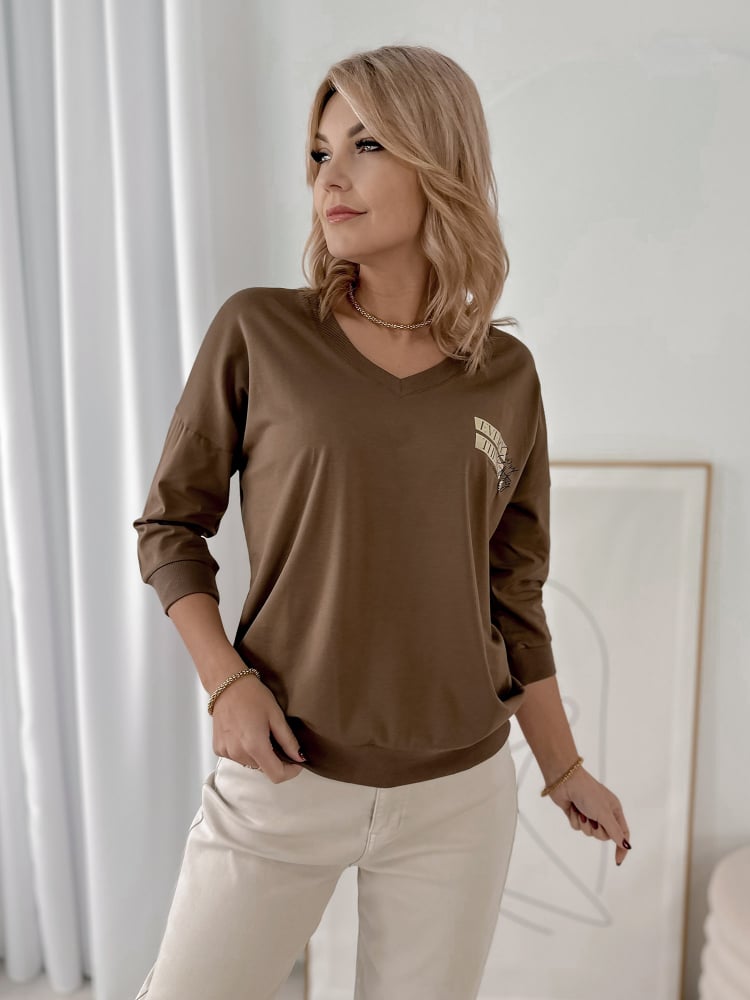 BLUZKA ALISON BRĄZOWA