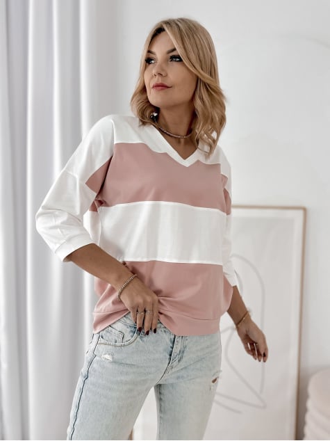 BLUZKA LINDSAY PUDROWY RÓŻ