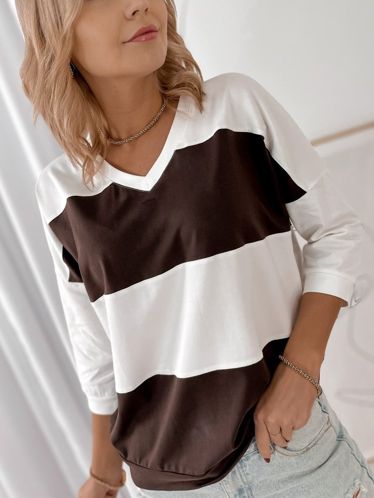 BLUZKA LINDSAY CIEMNOBRĄZOWA