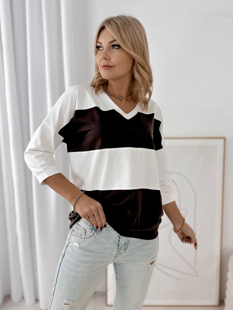 BLUZKA LINDSAY CIEMNOBRĄZOWA