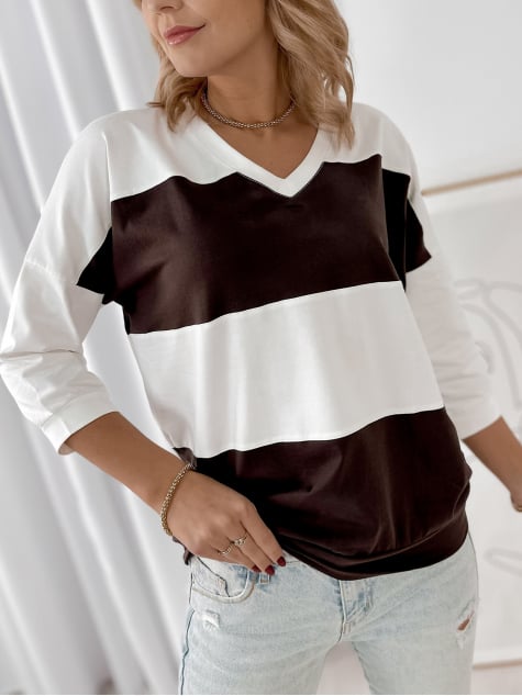 BLUZKA LINDSAY CIEMNOBRĄZOWA