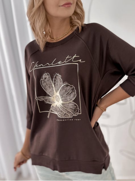 BLUZKA ARMITAGE CIEMNOBRĄZOWA