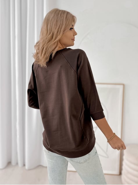 BLUZKA ARMITAGE CIEMNOBRĄZOWA