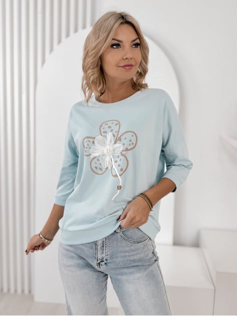 BLUZKA CAYCE BŁĘKITNA
