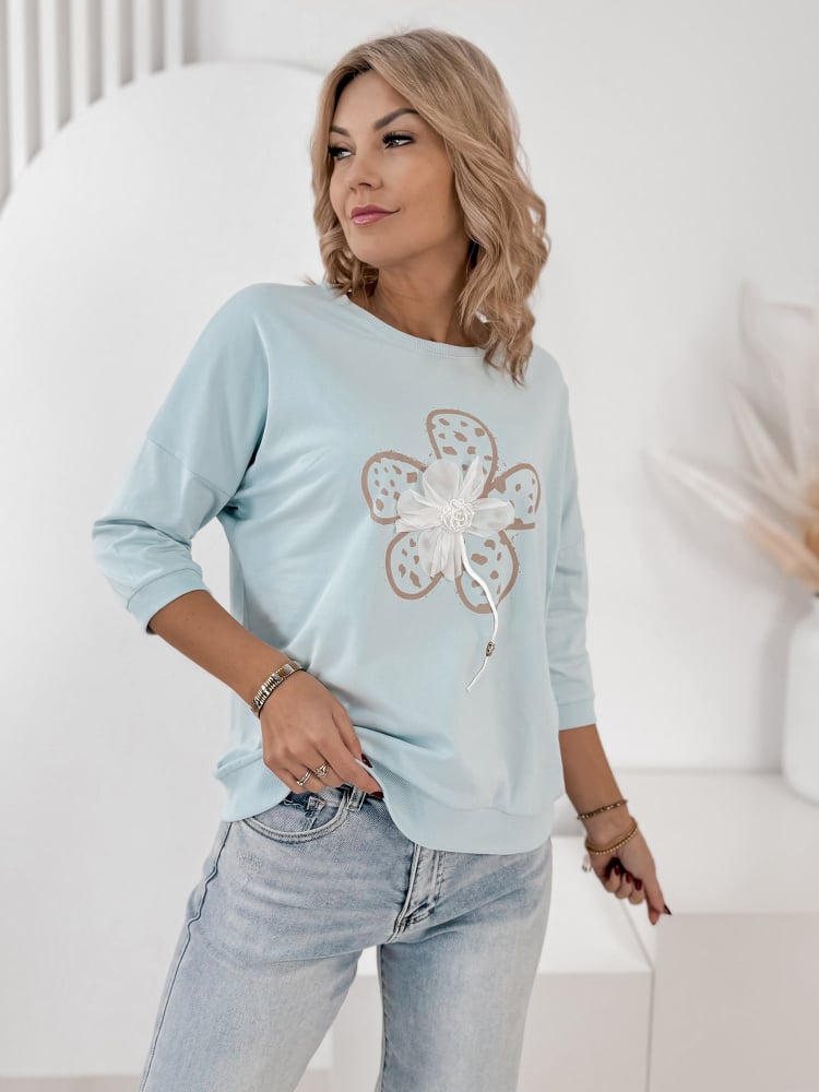 BLUZKA CAYCE BŁĘKITNA