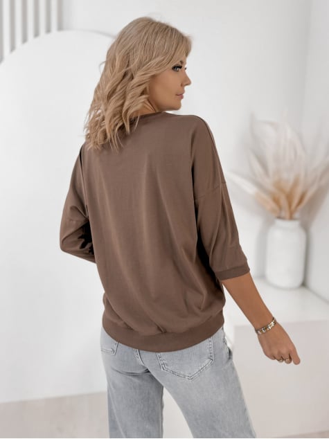 BLUZKA CAYCE BRĄZOWA