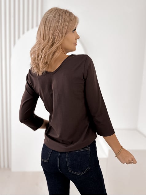 BLUZKA MICHELLE CIEMNOBRĄZOWA