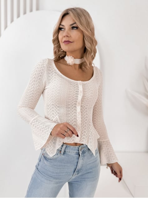 BLUZKA HILDY BEŻOWA