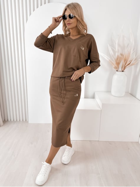 KOMPLET RACHEL BRĄZOWY