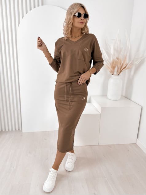 KOMPLET RACHEL BRĄZOWY