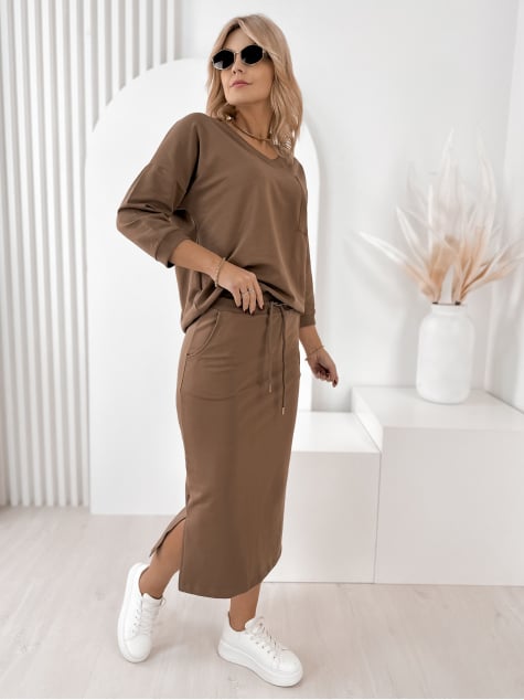 KOMPLET RACHEL BRĄZOWY