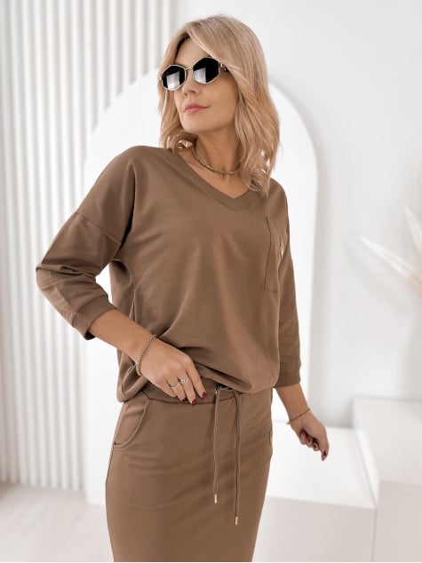 KOMPLET RACHEL BRĄZOWY