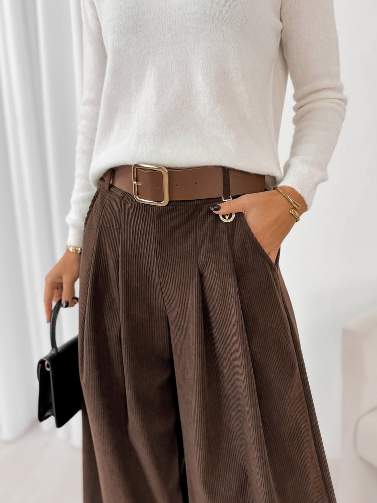 SPODNIE SZTRUKSOWE RODNEY JASNOBRĄZOWE