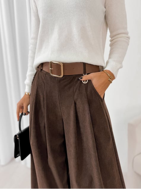 SPODNIE SZTRUKSOWE RODNEY JASNOBRĄZOWE