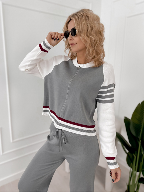 KOMPLET ROSARIO SZARY