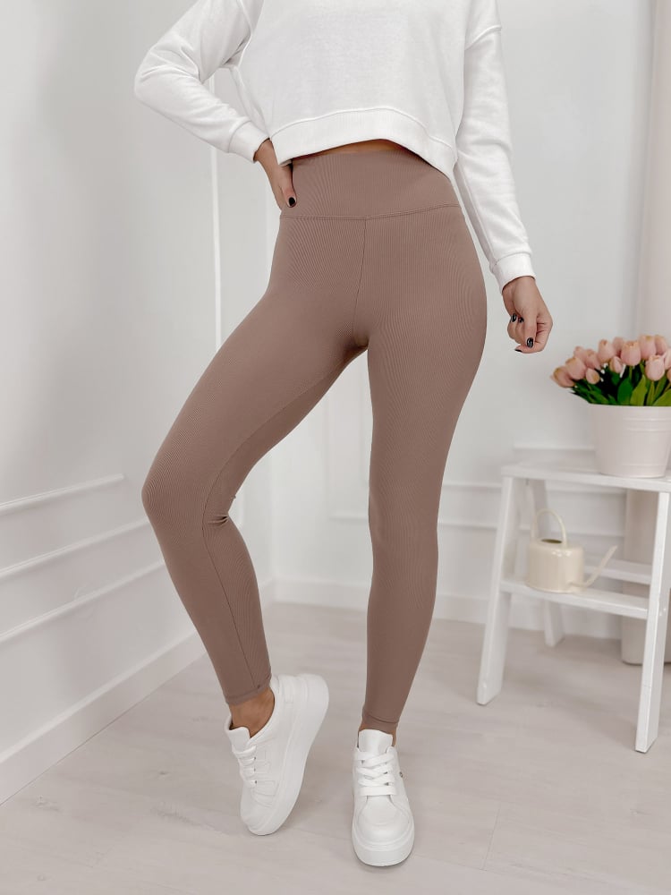 LEGGINSY OCAMPO CIEMNOBEŻOWE