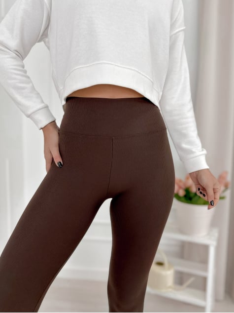 LEGGINSY OCAMPO CIEMNOBRĄZOWE