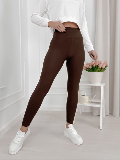 LEGGINSY OCAMPO CIEMNOBRĄZOWE
