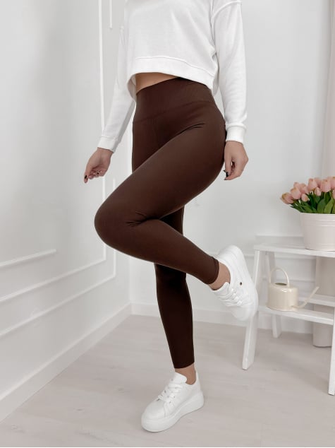 LEGGINSY OCAMPO CIEMNOBRĄZOWE