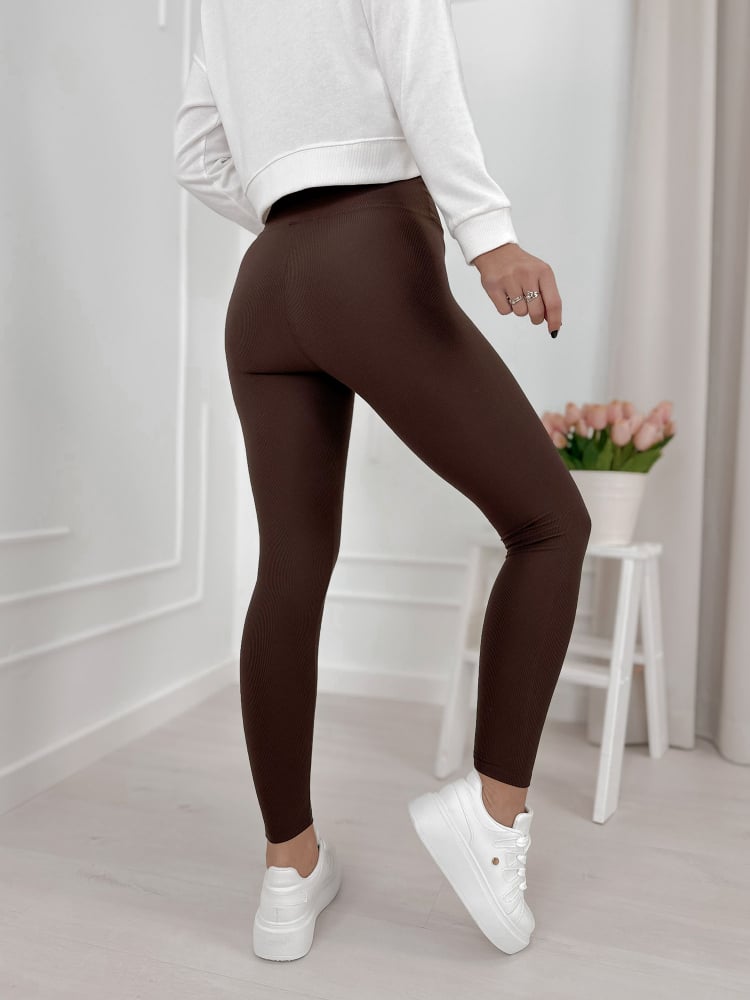 LEGGINSY OCAMPO CIEMNOBRĄZOWE