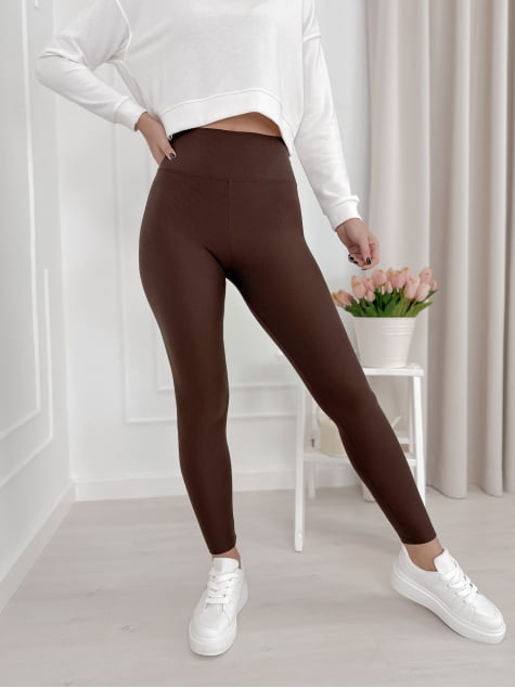 LEGGINSY OCAMPO CIEMNOBRĄZOWE