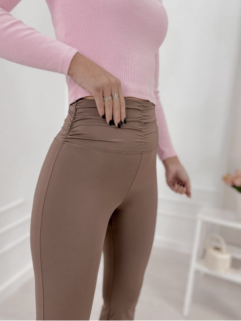 LEGGINSY KHALO BRĄZOWE