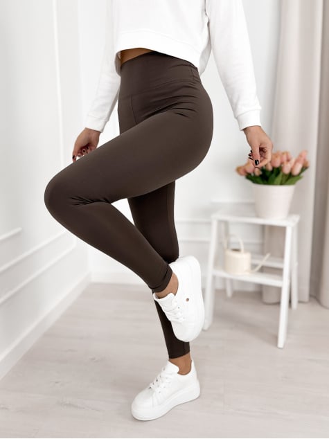 LEGGINSY ONETTI CIEMNOBRĄZOWE