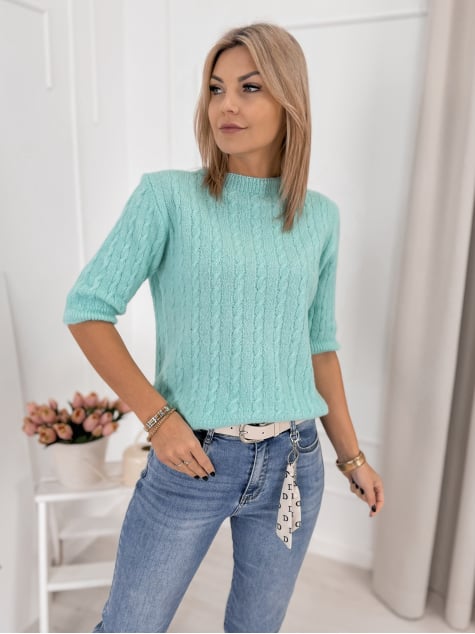 SWETER RIBERO MIĘTOWY